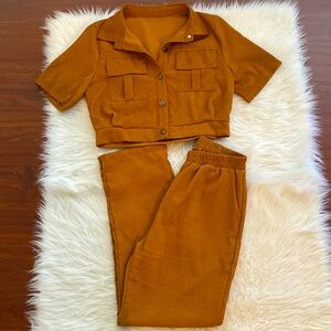 Flap pocket blouse & pants